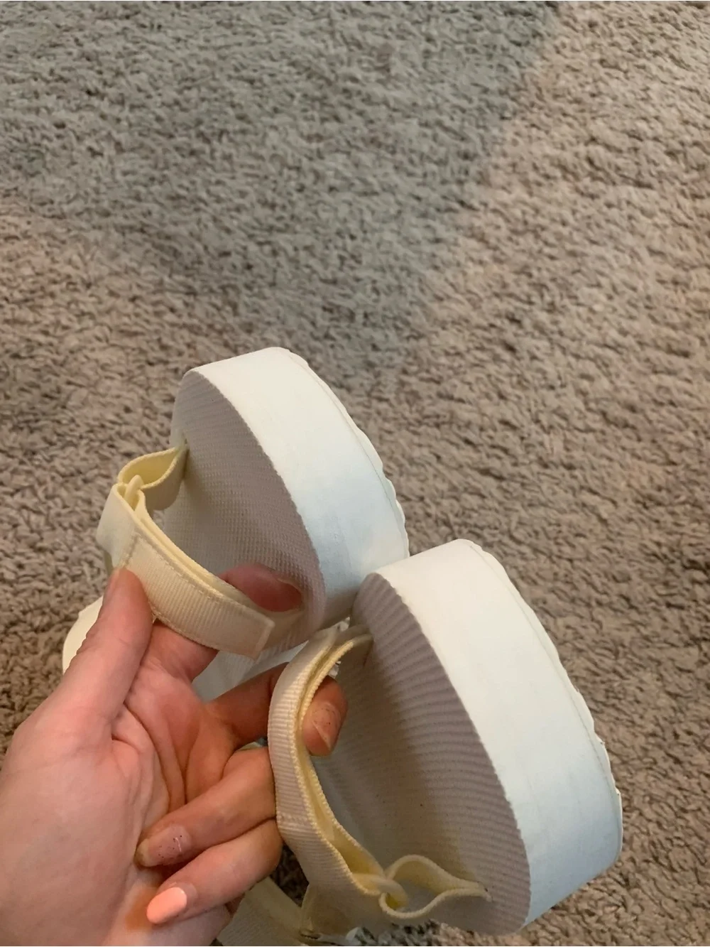 Teva White Platform Universal Sandals
